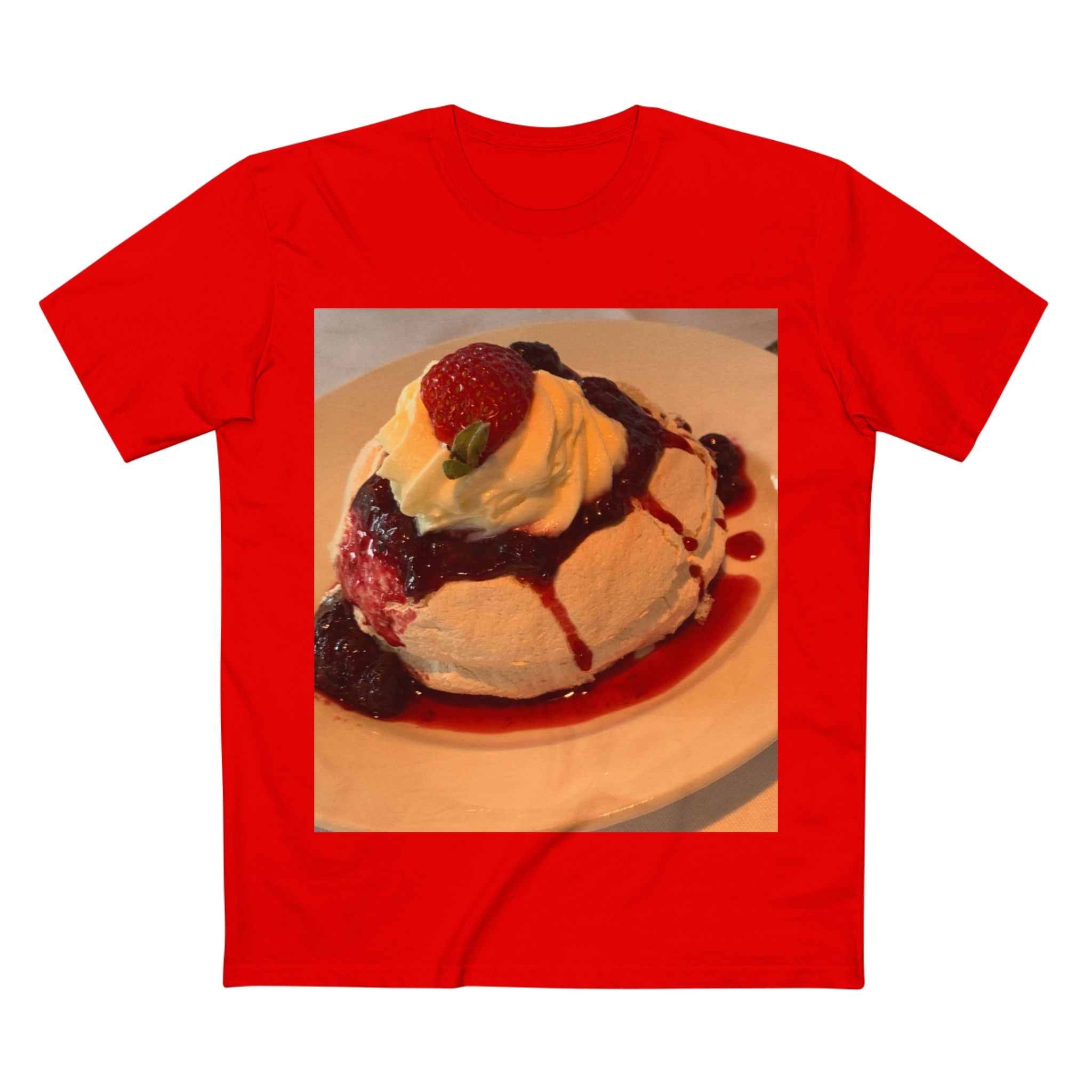 Dessert Lover's Red Tee - Fun Ice Cream Graphic T-Shirt